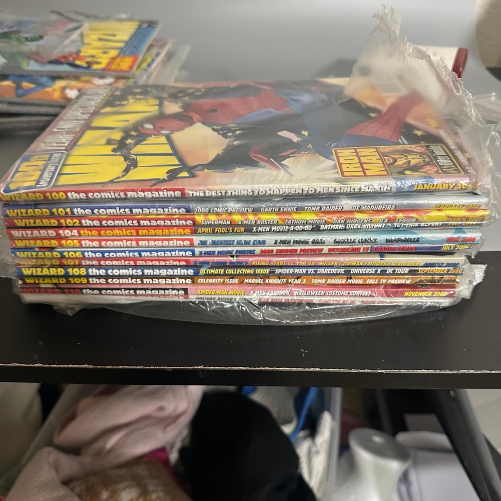Wizard The Comics Magazine Lot 2000 Issues 100-111 Spider-Man X-Men Tomb Raider